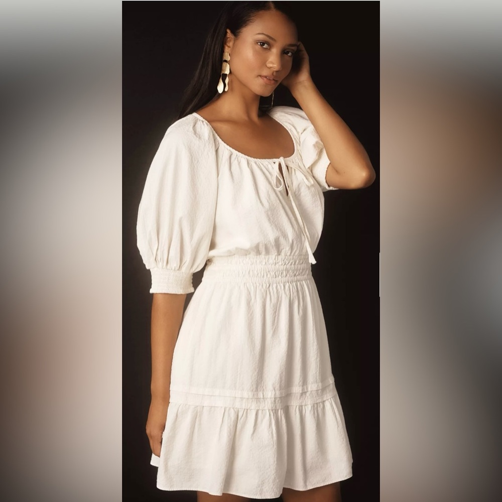 NWT Anthropologie The Somerset Mini Dress: Puff-Sleeve Edition Size XS